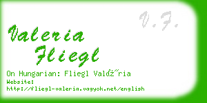 valeria fliegl business card